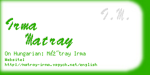 irma matray business card